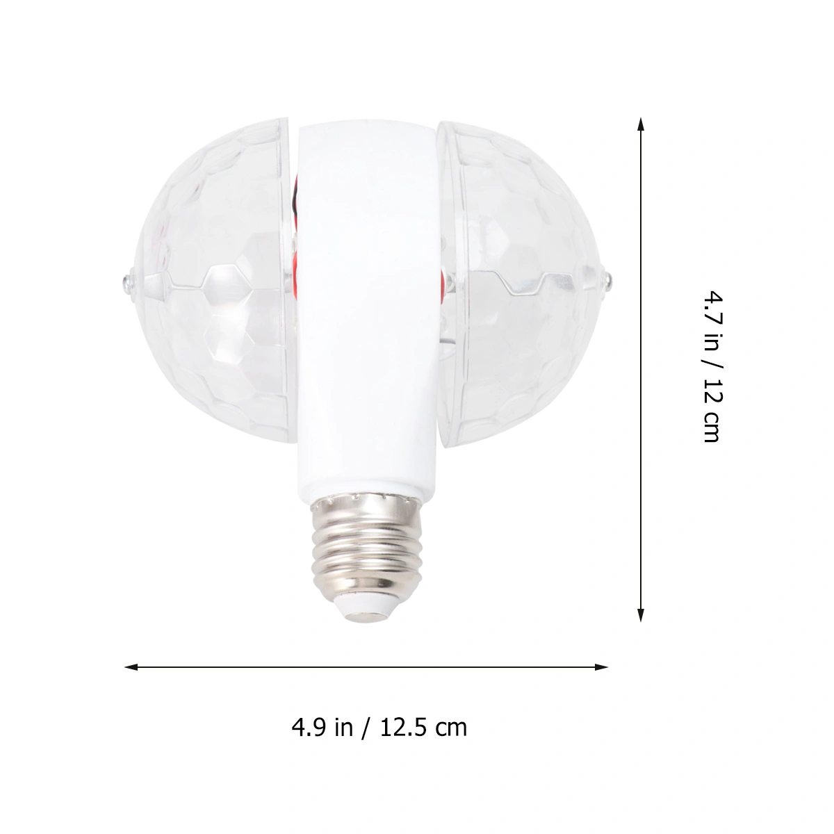 Dual Head Mini Stage Light Colorful Lights Rotation Stage Lamp for KTV Stage Home Party (White)