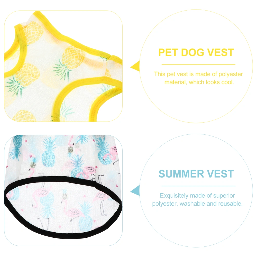 3pcs Breathable Dog Shirts Sleeveless T-Shirt Puppy Vest Clothes Apparel Outfits