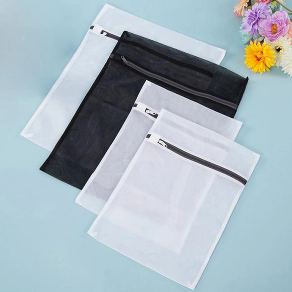 12pcs/3sets Fine Mesh Laundry Bag Sets Washing Bags Garment Delicate Protection Bags Clothes Storage Pouch (Black and White)