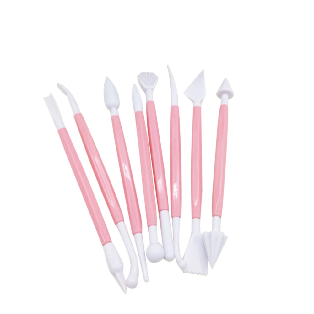 8pcs Cake Decorating Supplies Sculpture Pen Bake Baking Decorating Tools (Pink)