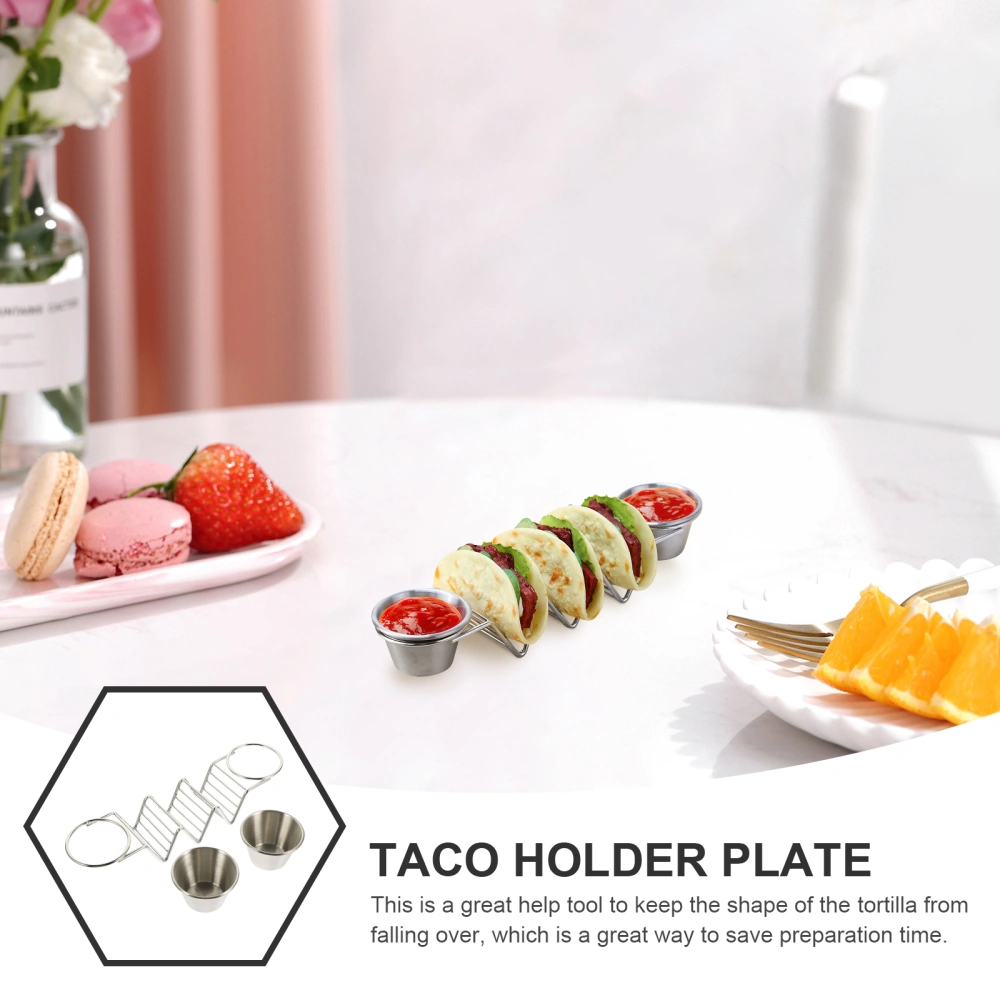 Home Taco Holder Plate Stainless Steel Rack Fried Food Cooling Drain Shelf