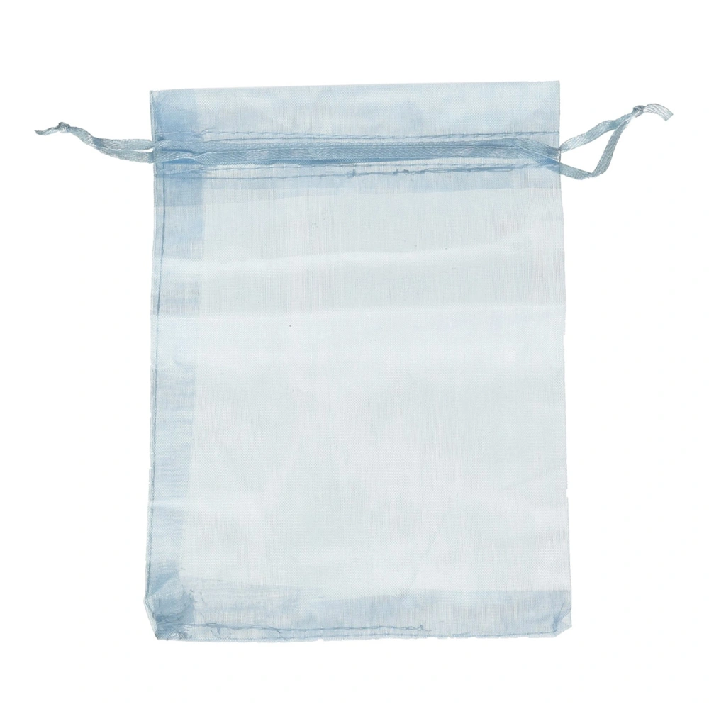 13*18cm Organza Drawstring Gift Bags Wedding Favor Bags Jewellery Pouches - 50 pcs/set (Blue)