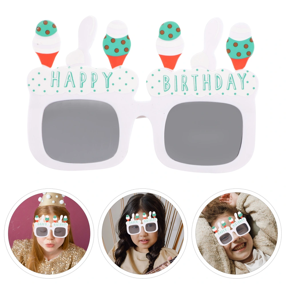 2 Pcs Birthday Party Glasses Festival Glasses Funny Eyeglasses Cartoon Glasses