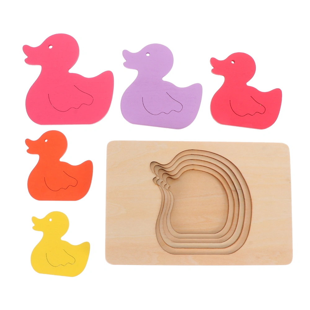 Children's Early Education Puzzle Gradient Color Jigsaw Cognition Plaything