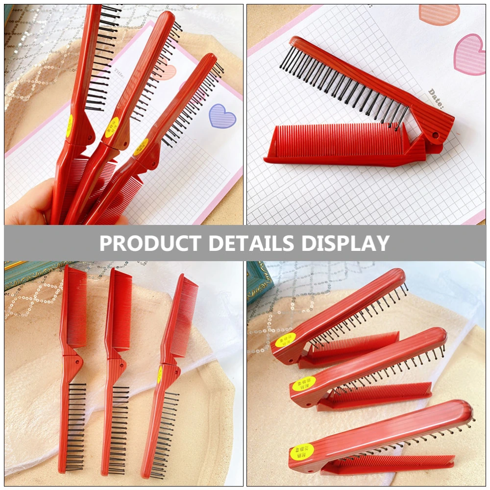 4Pcs Portable Creative Folding Combs Partition Combs for Hair Salon Home