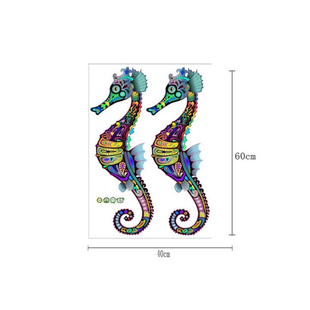 2pcs 40x60cm Seahorse Wall Stickers Decorative Lovely Animal Printed Wallpaper for Nursery Kids Room