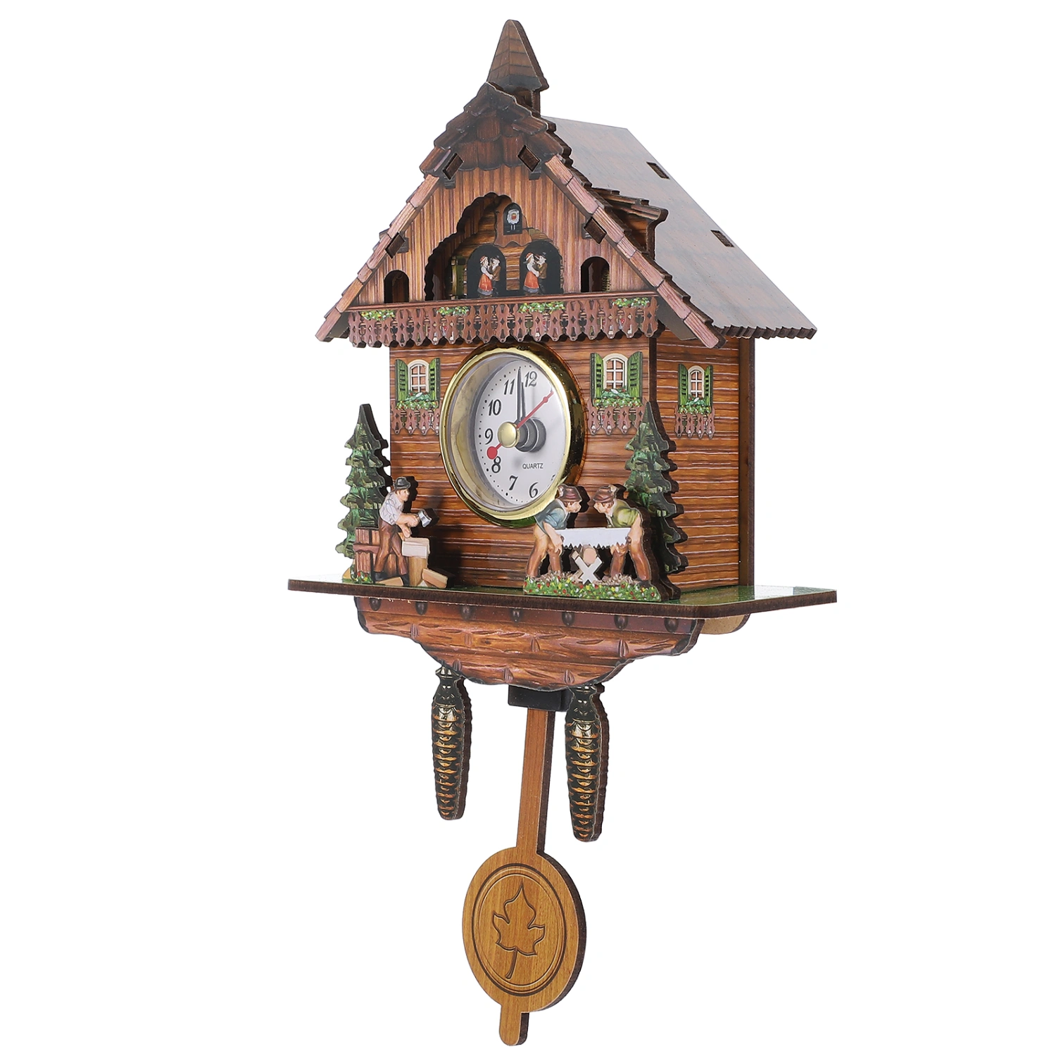 Wall Clock Traditional Wall Clock Wooden Pendulum Wall Clock Hanging Wall Decor