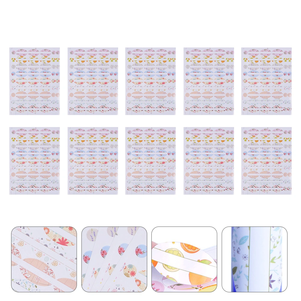 10pcs Blank Essential Oil Bottle Labels Cosmetic Self Adhesive Stickers Tags