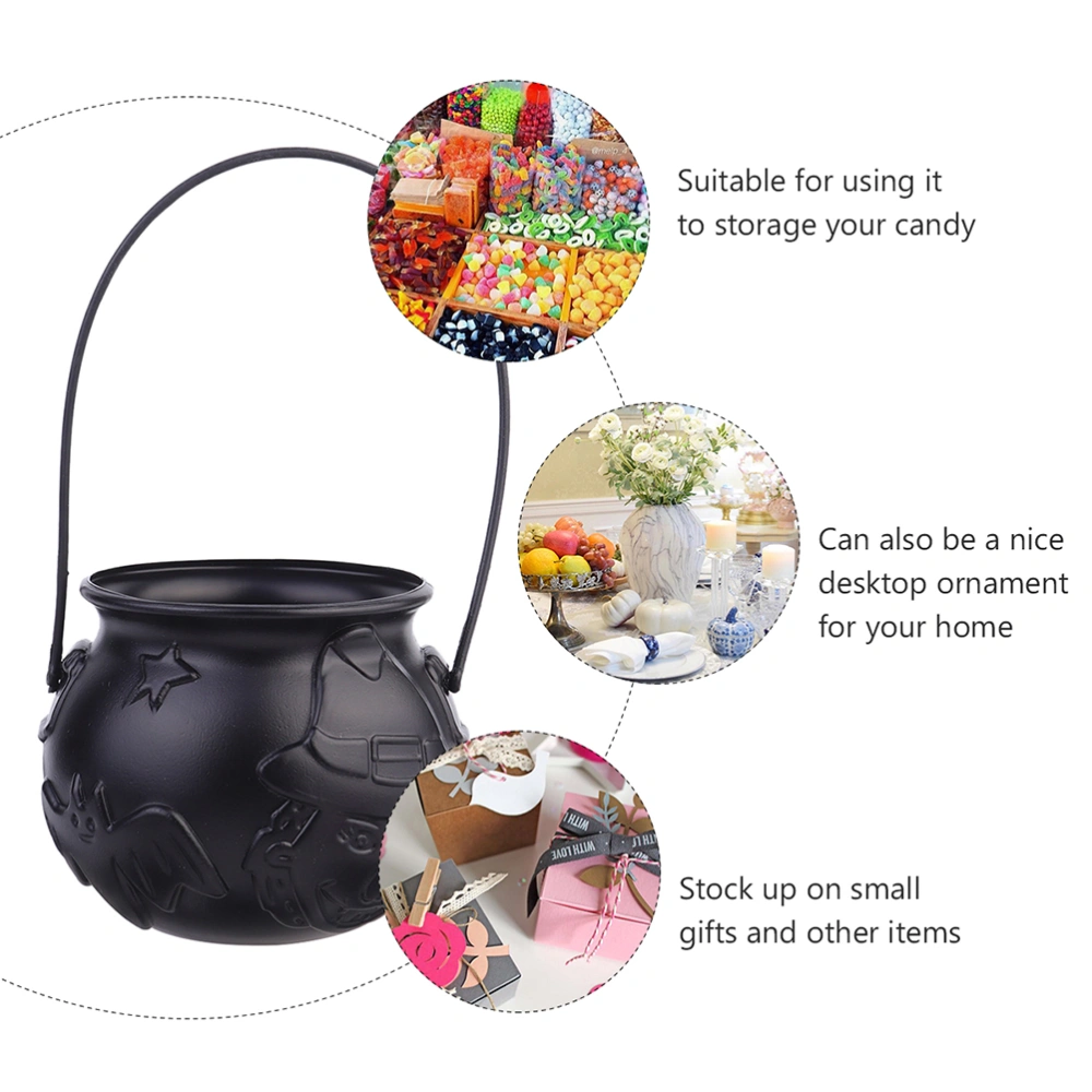 3Pcs Portable Candy Jar Stereo Storage Jar Halloween Candy Container Black