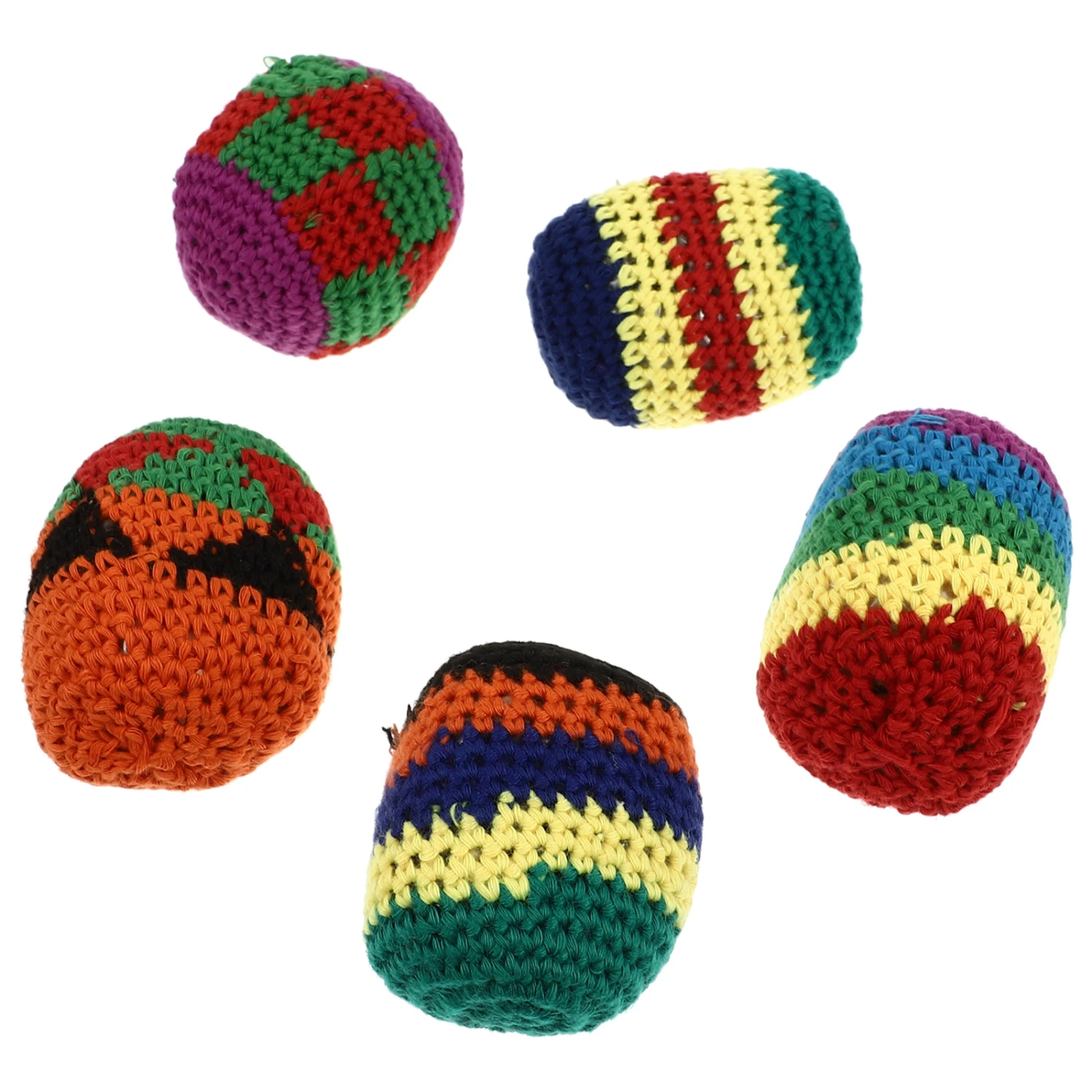 5Pcs Hacky Balls Foot Bags Woven Kick Balls Woven Yarn Footbags Kick Balls