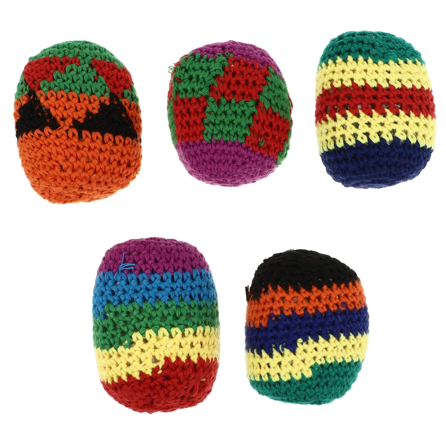 5Pcs Hacky Balls Foot Bags Woven Kick Balls Woven Yarn Footbags Kick Balls