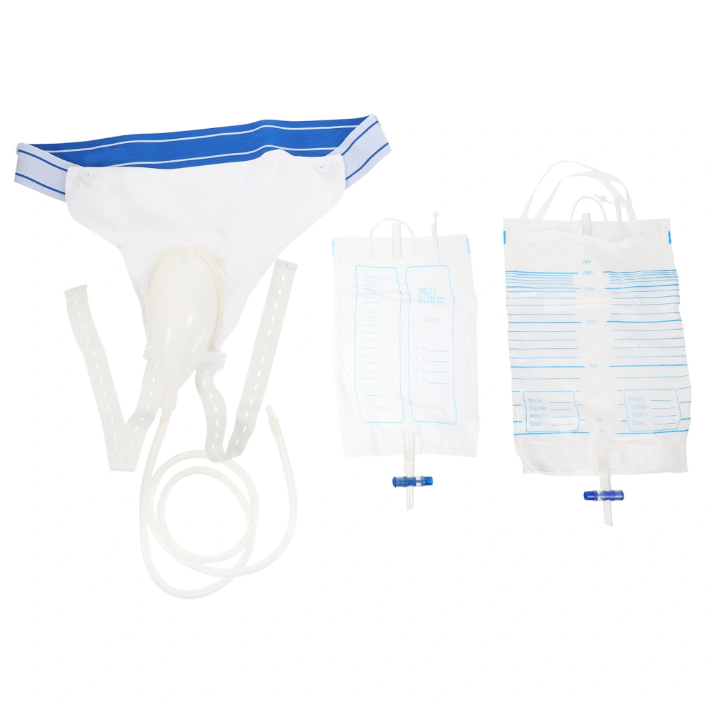 1 Set Men Urine Bag Disabled Men Urine Collector Urine Bag Kit Men Urine Catheter for Men