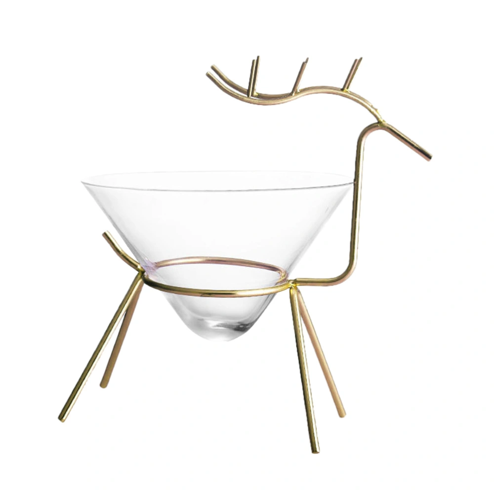 160ml Deer Shape Juice Glasses Wine Cup Iron Art Cocktail Cup Creative Coffee Cup for Bar Cafe (Golden)