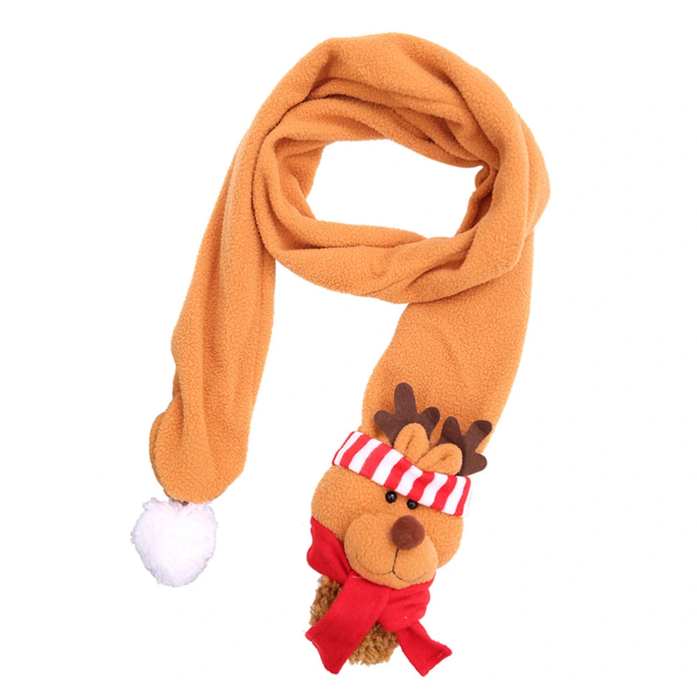 Christmas Decorative Scarf Winter Xmas Elk Scarves for Boys Girls