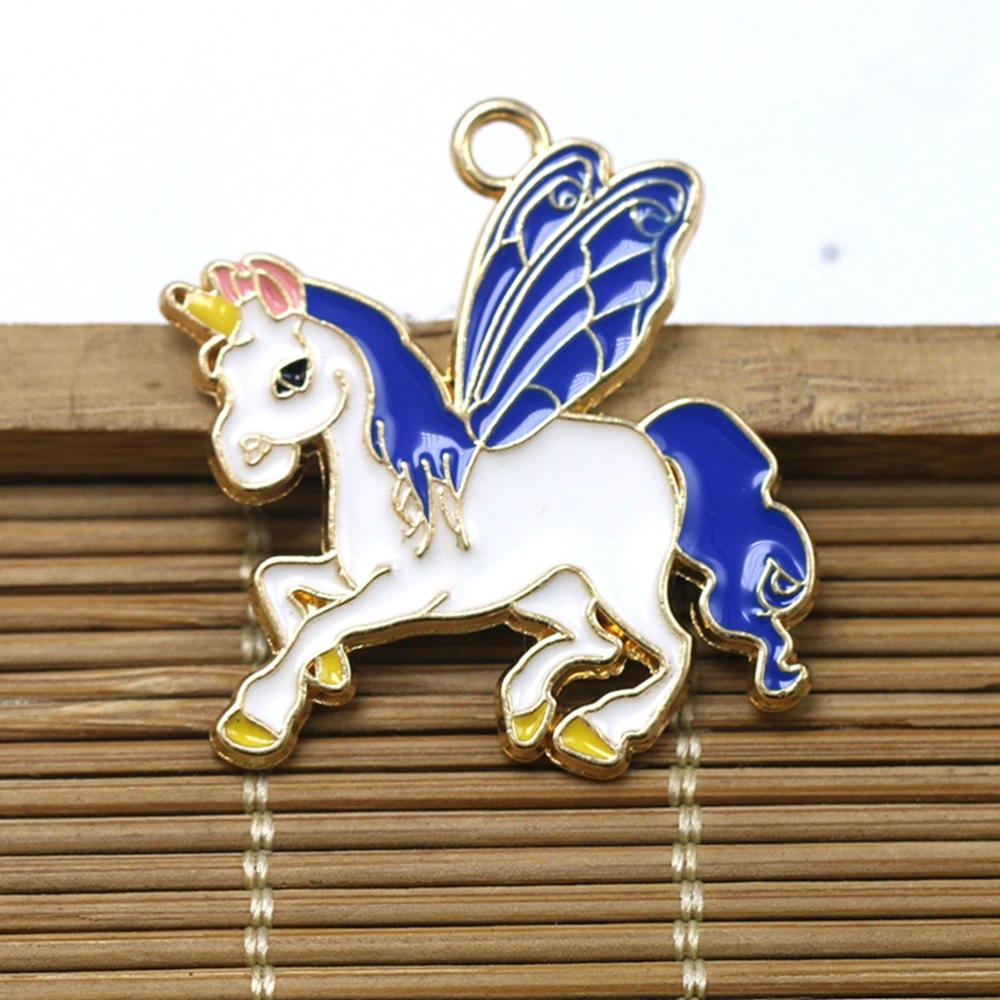 10pcs Alloy Colorful Unicorn Pendants Charms DIY Jewelry Making Accessory for Earrings Necklace