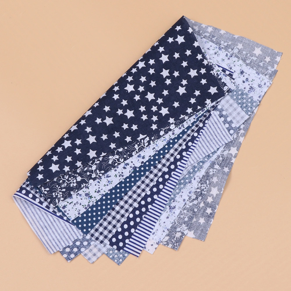 28pcs Funny Patchwork Cloth Chic Sewing Cotton Fabric Handmade DIY Cotton Cloth DIY Accessories for Girls Kids (Coffee + Navy Blue + Black + Grey)