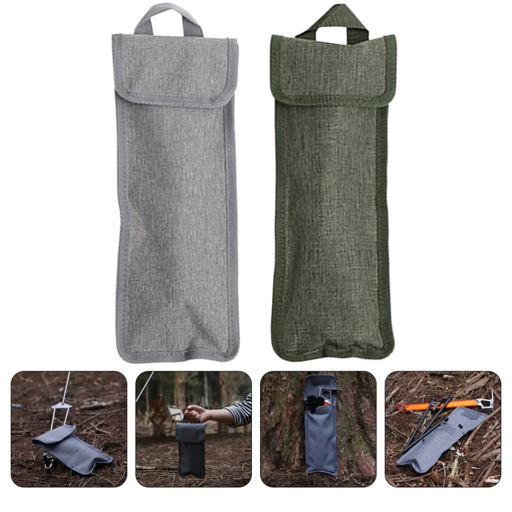 2Pcs Tent Peg Bags Outdoor Storage Bags Tent Nail Storage Bags Camping Nail Bags