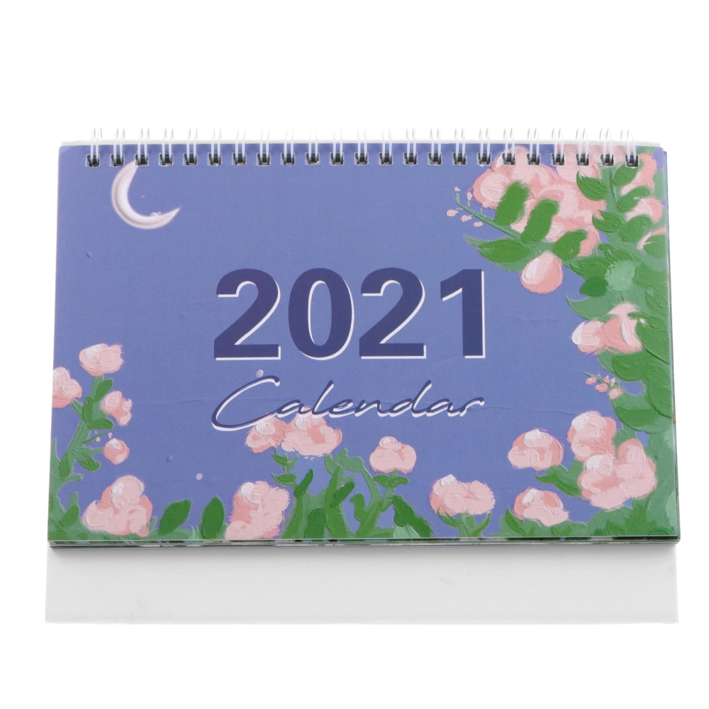 1Pc Home Calendar 2021 Calendar Tabletop Calendar Creative Coil Calendar