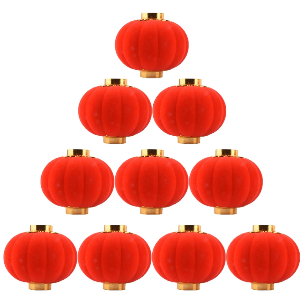 16pcs Spring Festival Lantern Decor Decorative Little Lantern Festival Decors