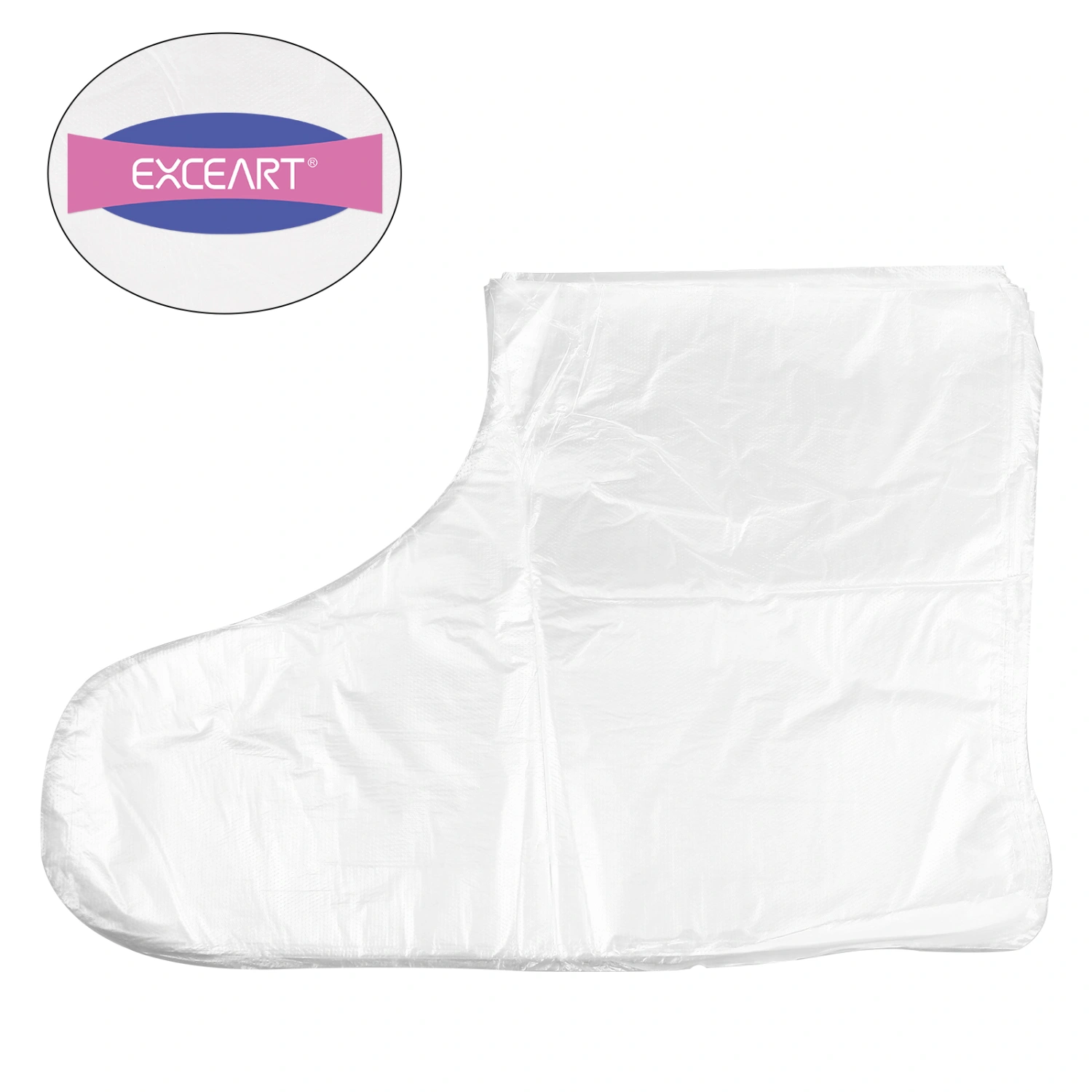 EXCEART 200pcs Disposable Foot Covers Transparent Plastic Booties Foot Therapy Bags for Women Men