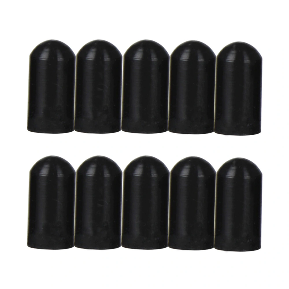 10pcs Silicone Drumstick Silent Tips Mute Drum Stick Mallet Protectors Covers Drumstick Practice Tips (Black)