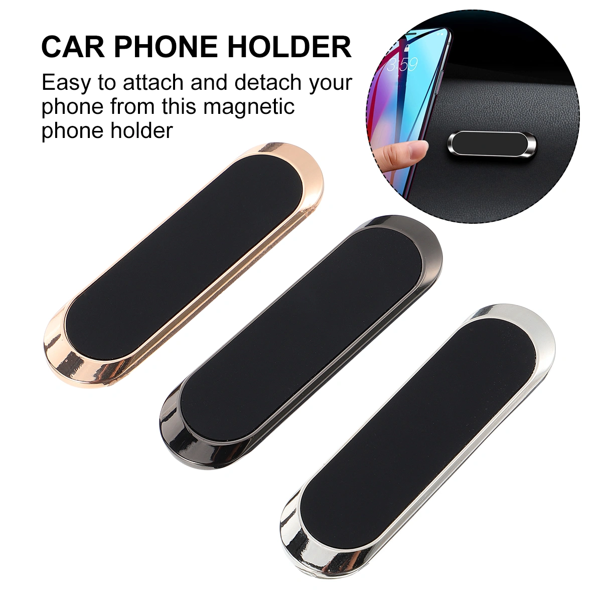 3pcs Magnetic Car Phone Holder Multi-functional Lazy Live Mobile Phone Holder