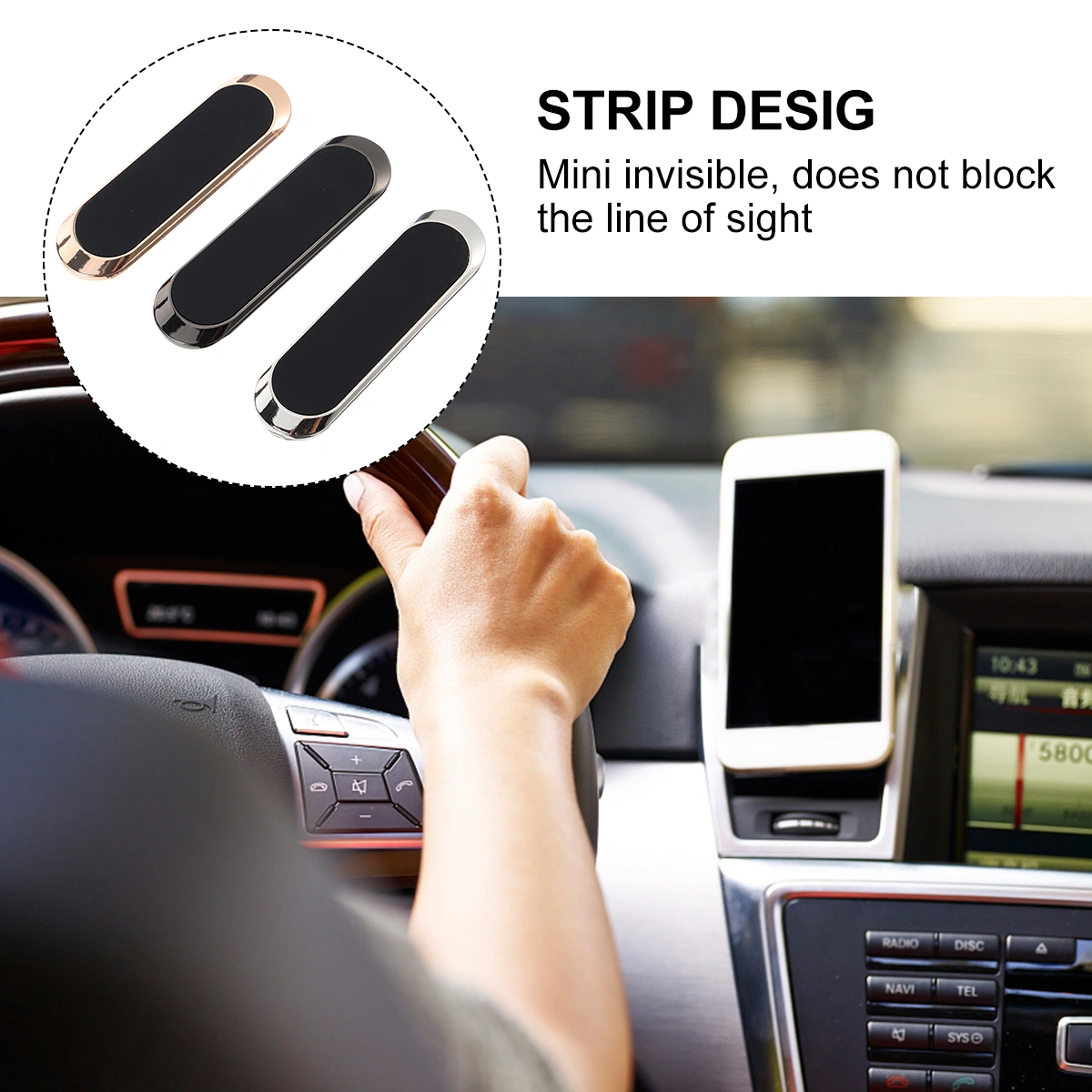 3pcs Magnetic Car Phone Holder Multi-functional Lazy Live Mobile Phone Holder
