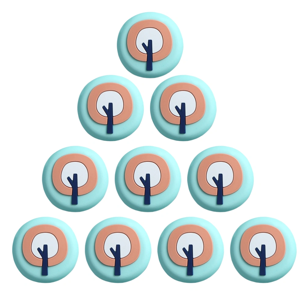 10PCS Mini Silicone Refrigerator Magnet Cartoon Simple Fridge Magnets Stickers for Wall Decoration (Tree)