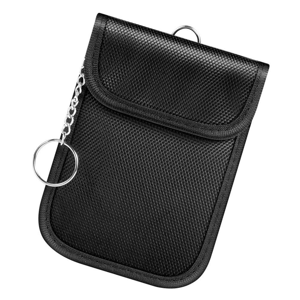 1pc RFID Cloth Car Key Pouch Round Keys Storage Bag Holder Key Case Pocket