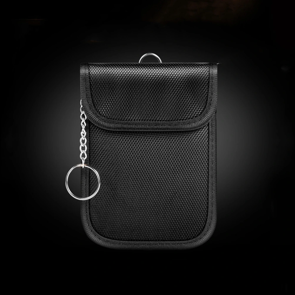 1pc RFID Cloth Car Key Pouch Round Keys Storage Bag Holder Key Case Pocket