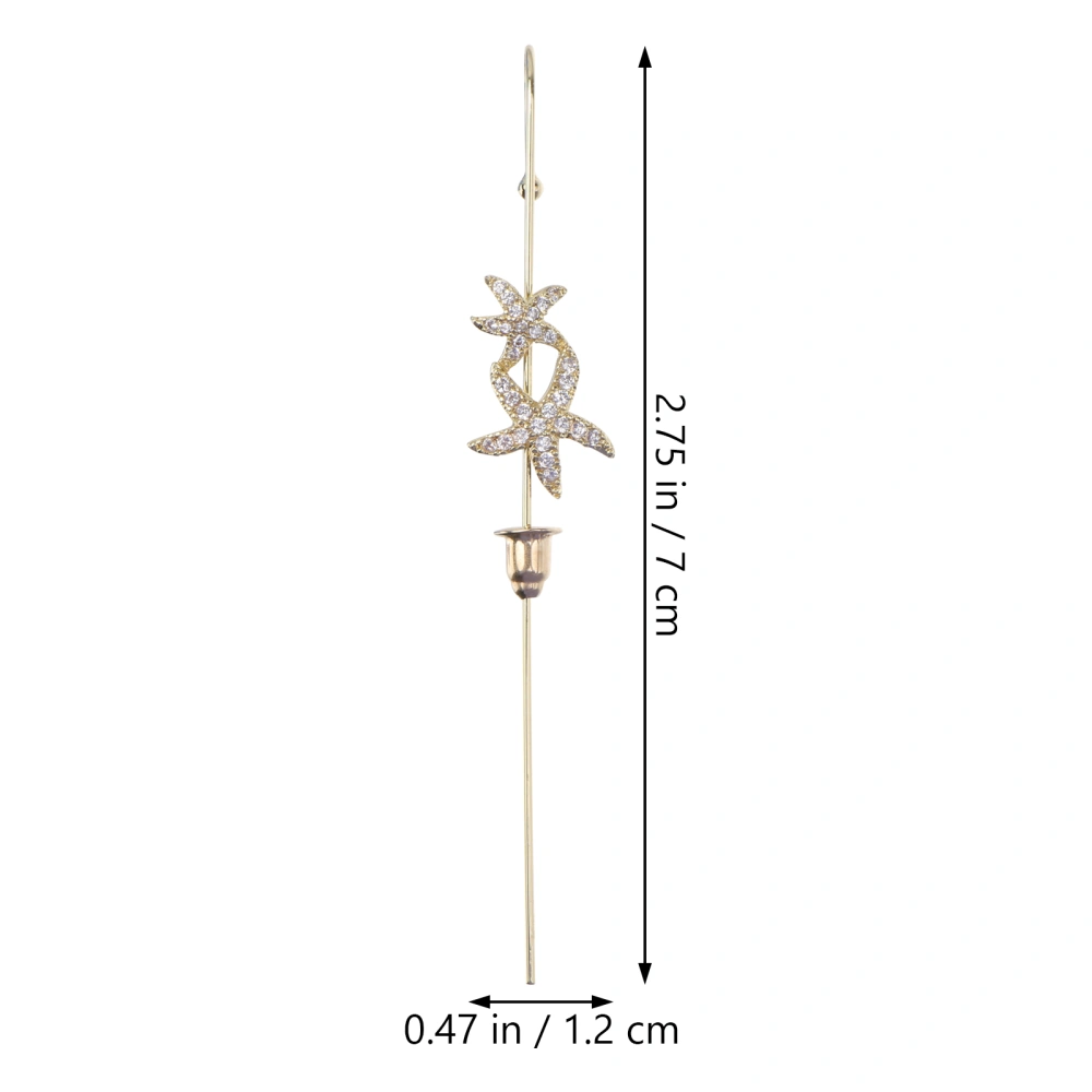 1Pc Piercing Ear Needle Chic Ear Ornament Elegant Ear Accessory for Women