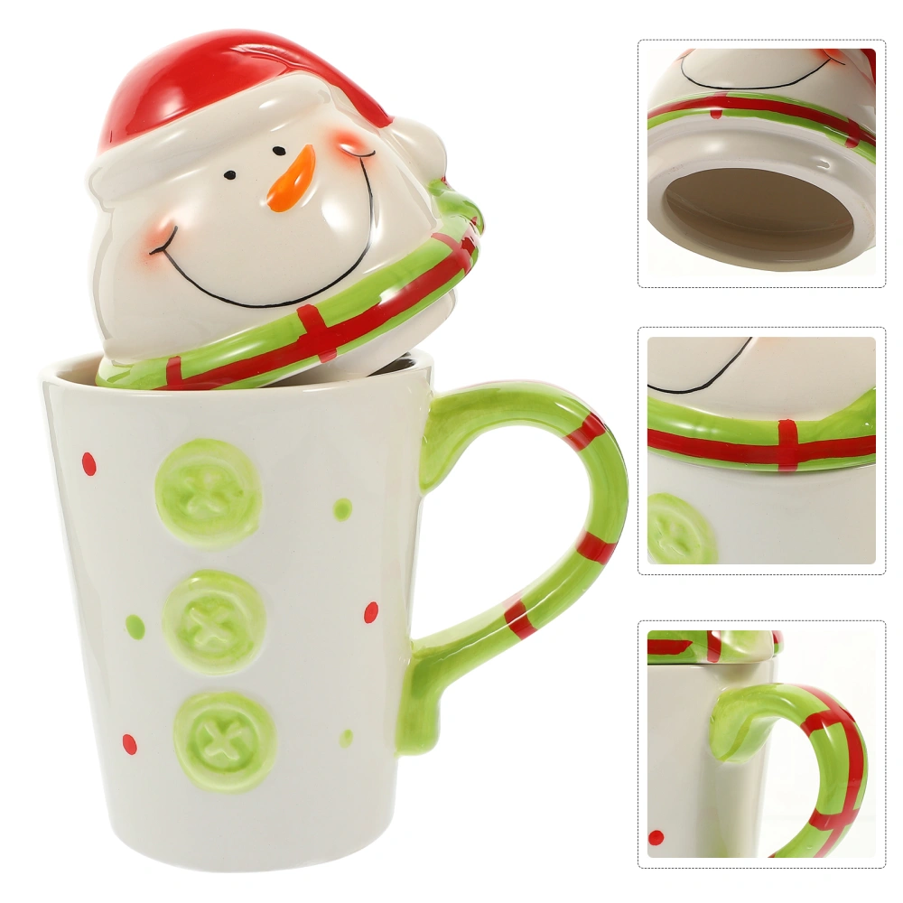 Christmas Themed Mug Xmas Mug Coffee Cup Xmas Water Cup With Lid Xmas Party Supplies