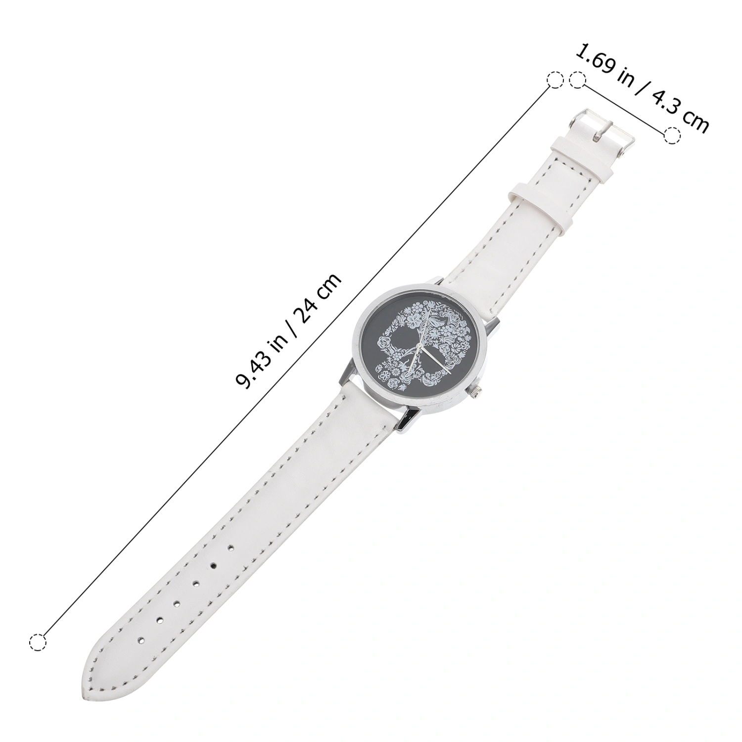 1 Pc Skull Pattern Watches PU Wristwatches Stylish Men Watch Fashion Watches