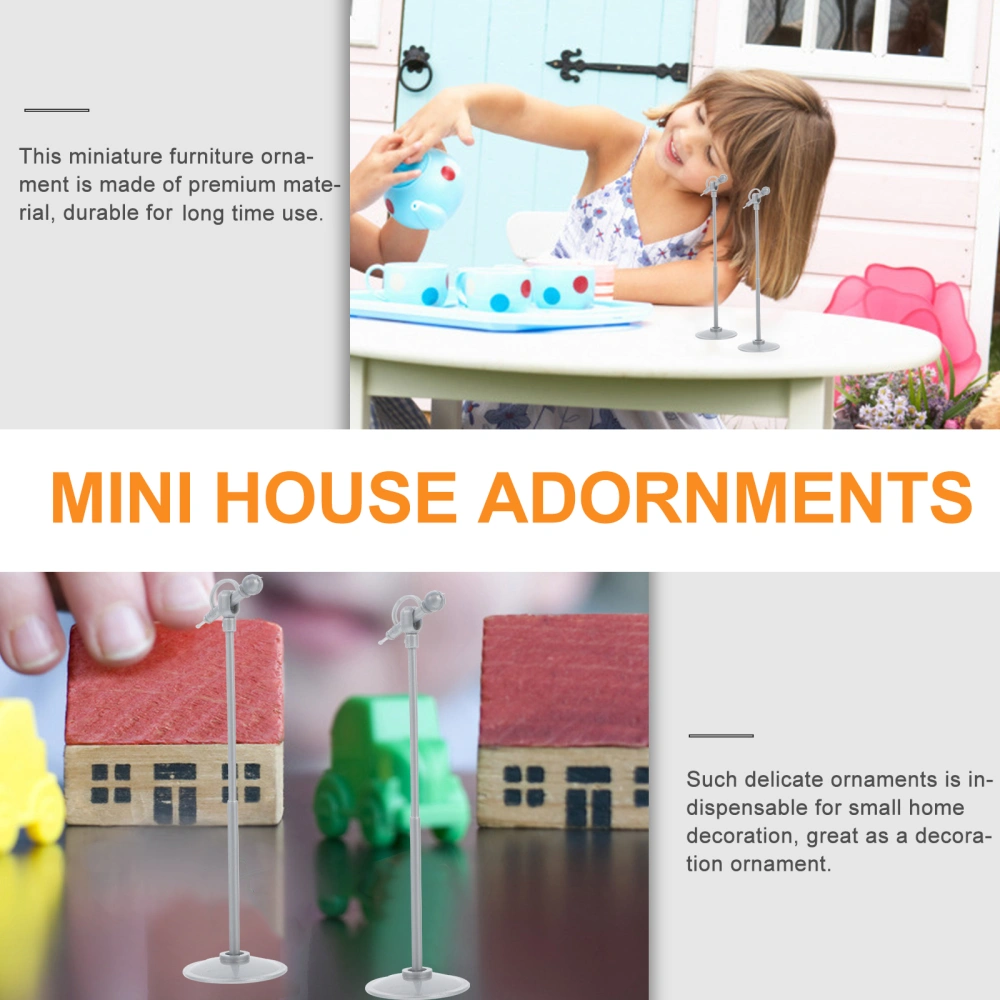 15pcs Miniature Microphones Model Mini House Ornament Miniature Adornment