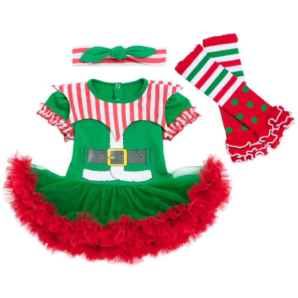 1 Set Christmas Clothes Baby Toddler Costumes Dress Set for Baby of 0-3 Months