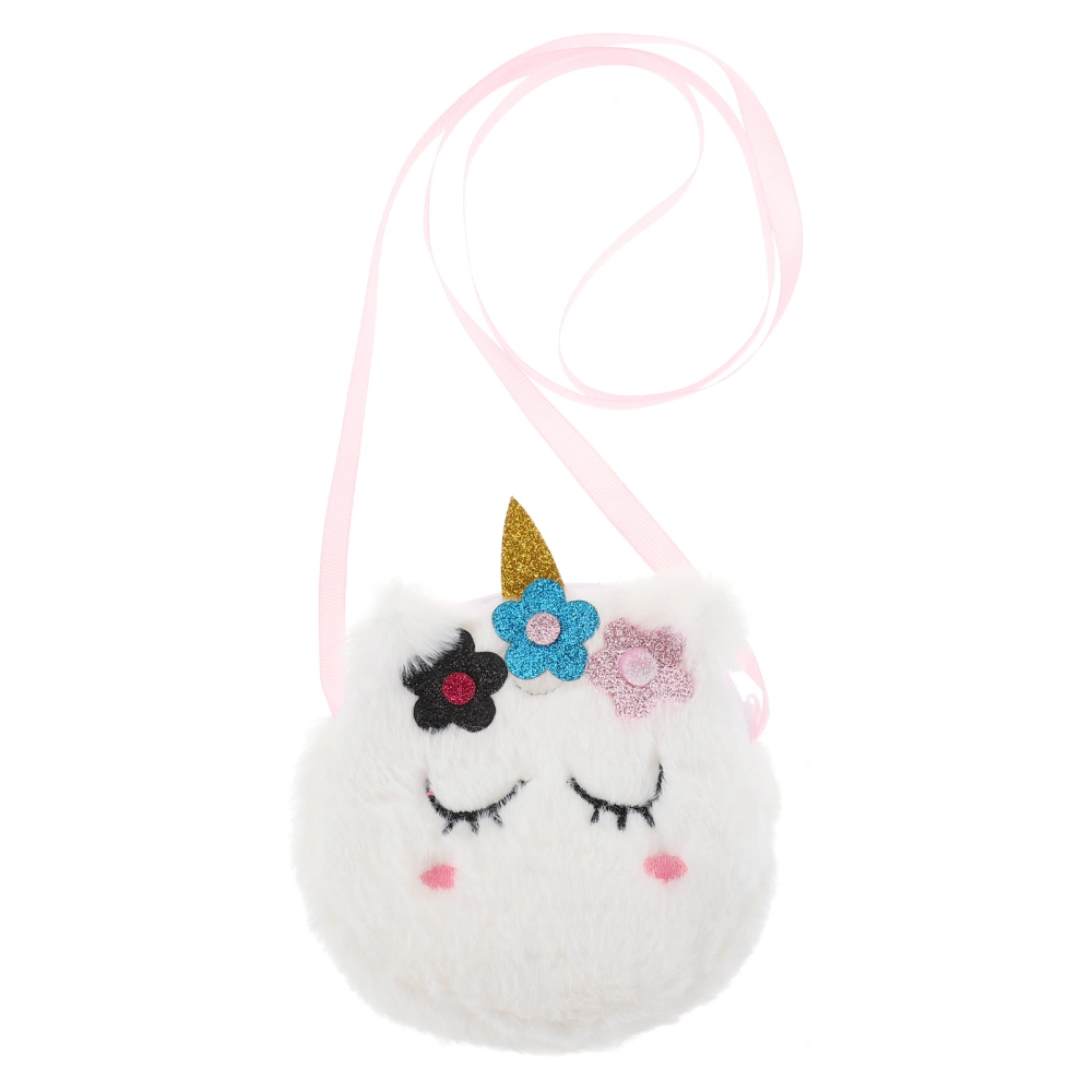 Cartoon Unicorn Shape Storage Bag Single Shoulder Bag Cross Body Bag Coin Storage Bag