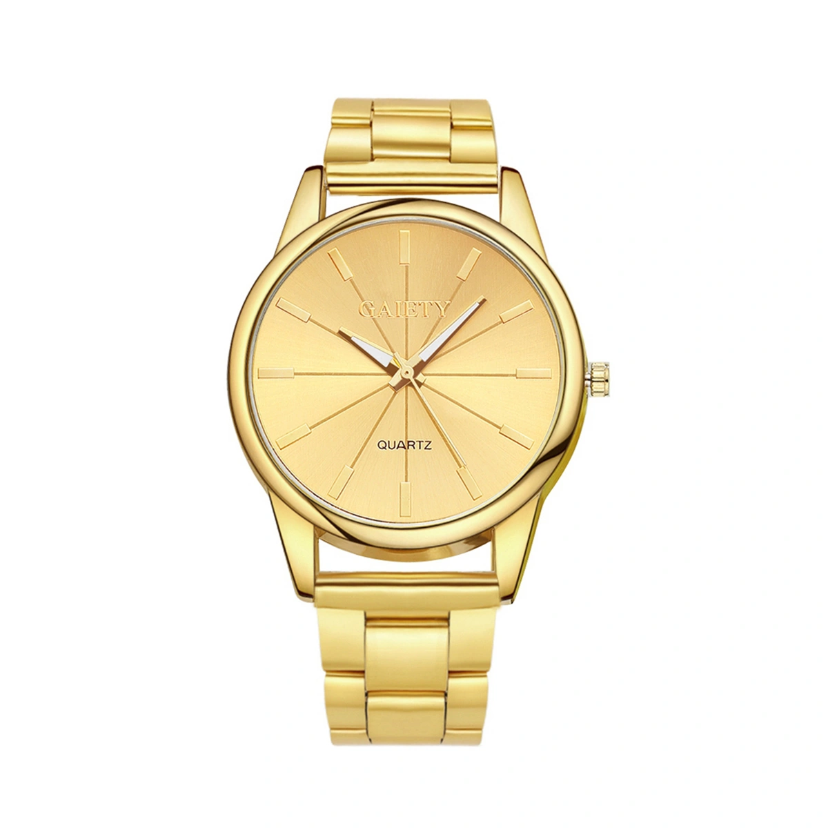 Fashion Quartz Watch Women Famous Wrist Watch Ladies Dress Quartz Watches (Gold)