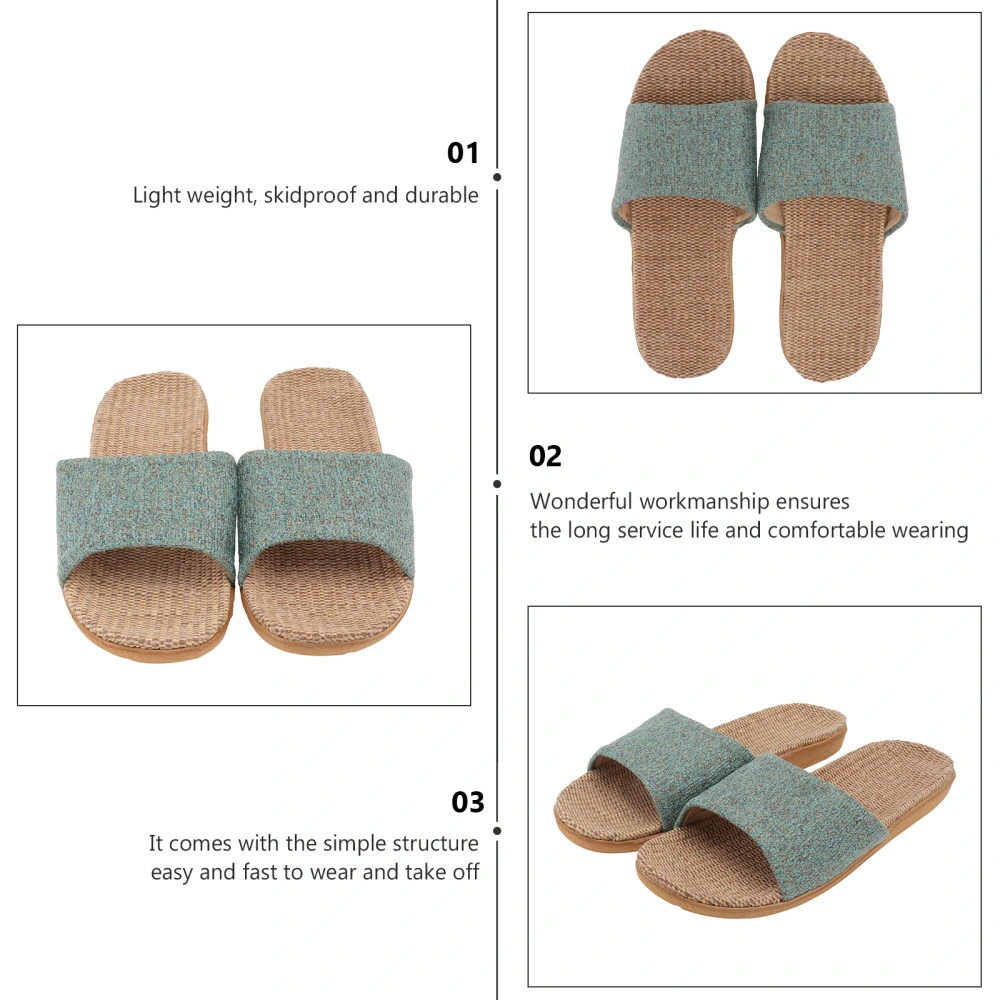 1 Pair of Spring Summer Slippers Household Couple Slippers Indoor Footwear