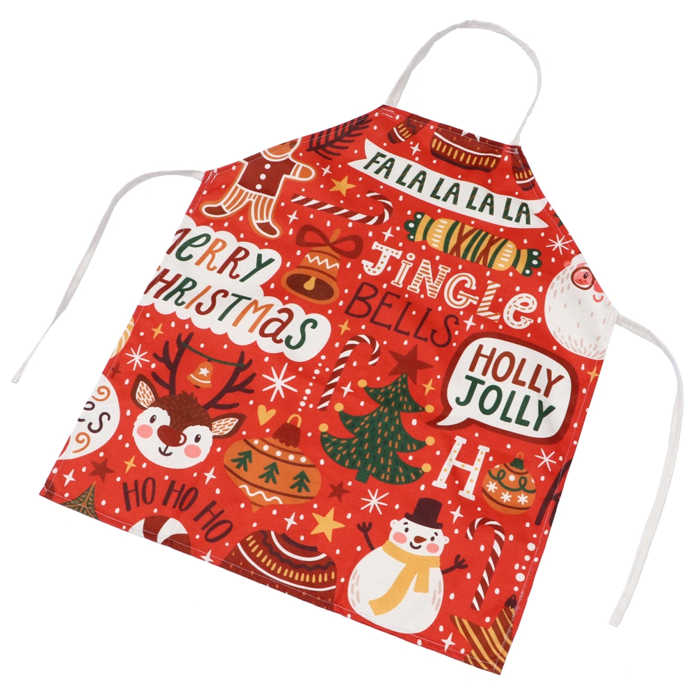 1pc Decorative Cooking Apron Xmas Apron Festival Pinafore  Party Supplies