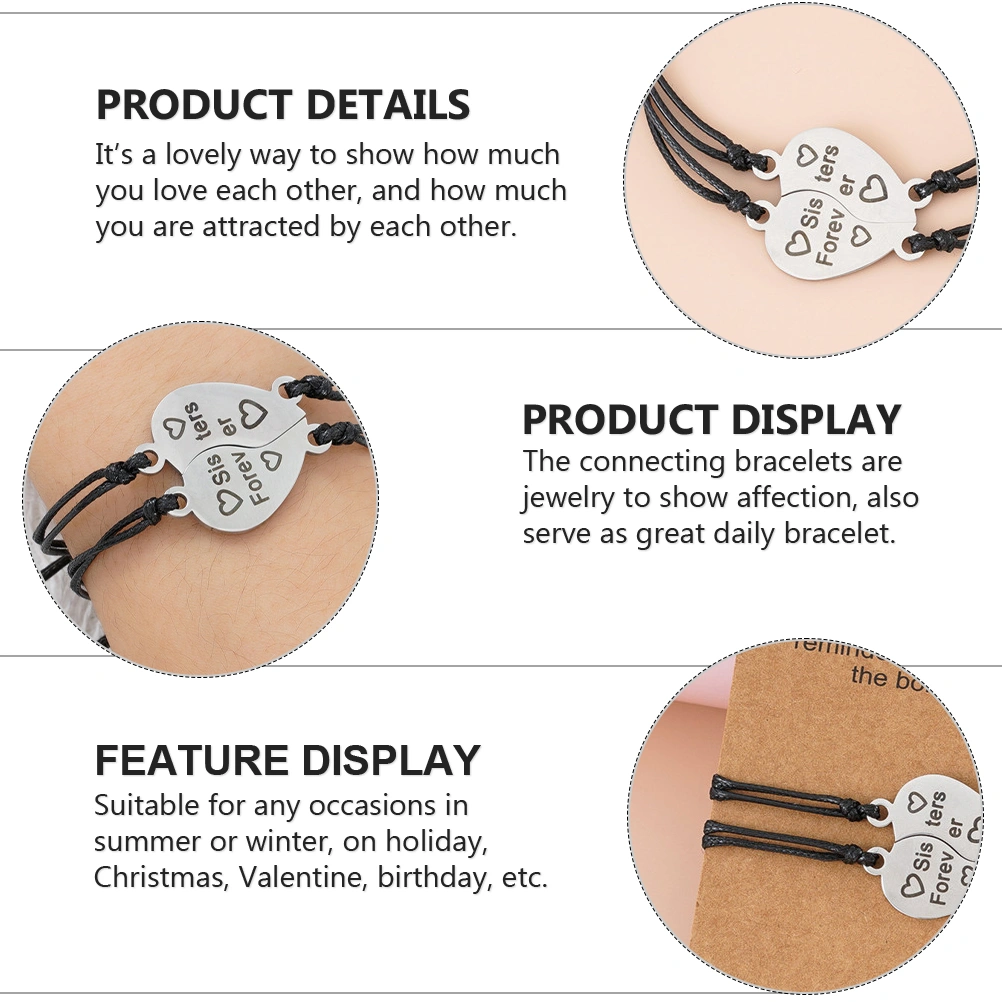 1 Set Connecting Bracelet Cord Knot Bracelet Braided Bracelets Matching Bracelet