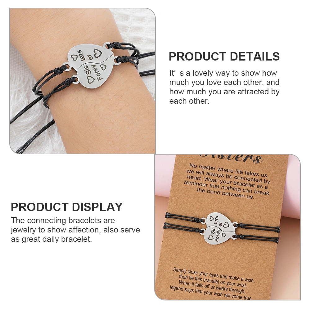 1 Set Connecting Bracelet Cord Knot Bracelet Braided Bracelets Matching Bracelet
