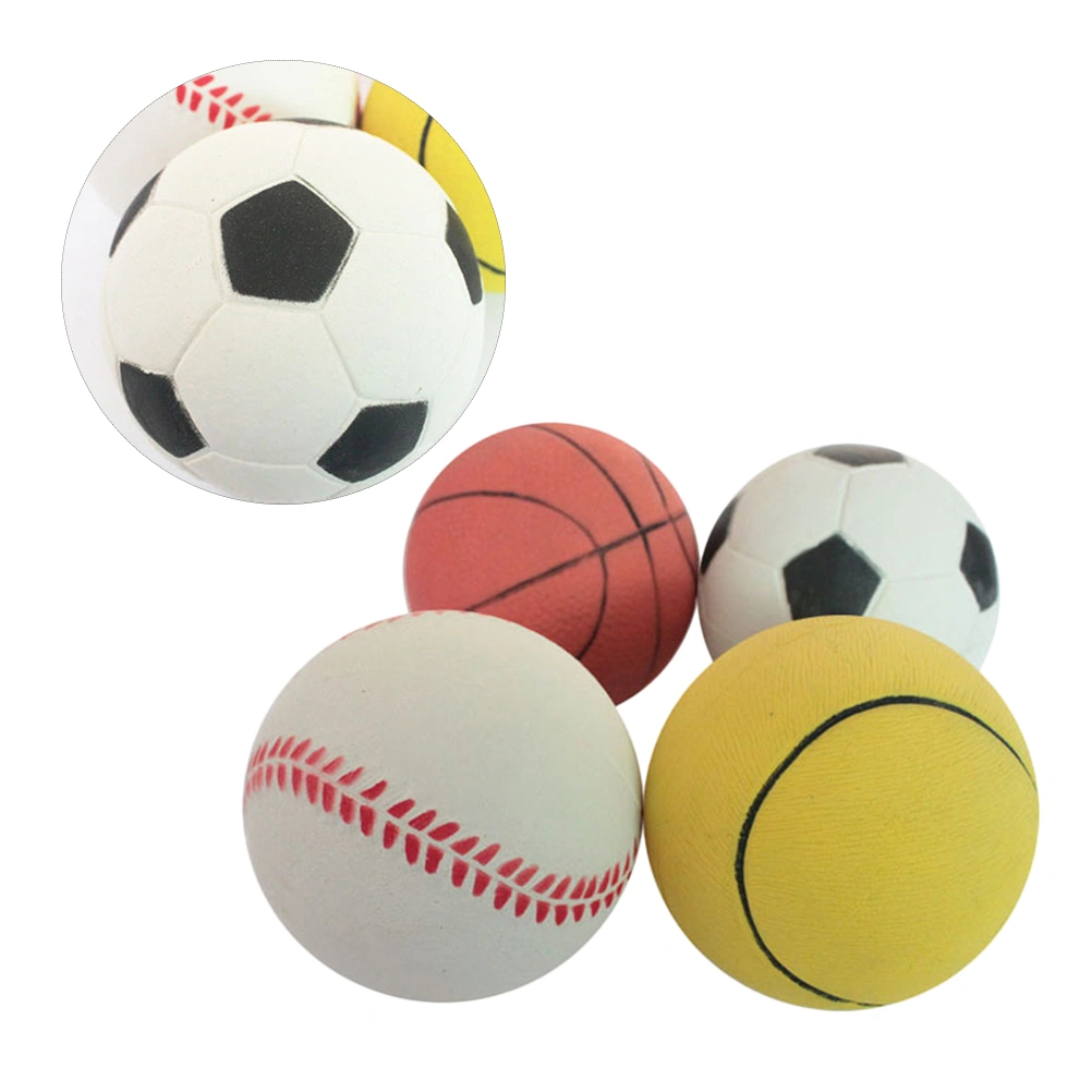 4pcs Durable Bounce Ball Pet Dog Toys Rubber Fetch Ball Training Interactive Dog Toy