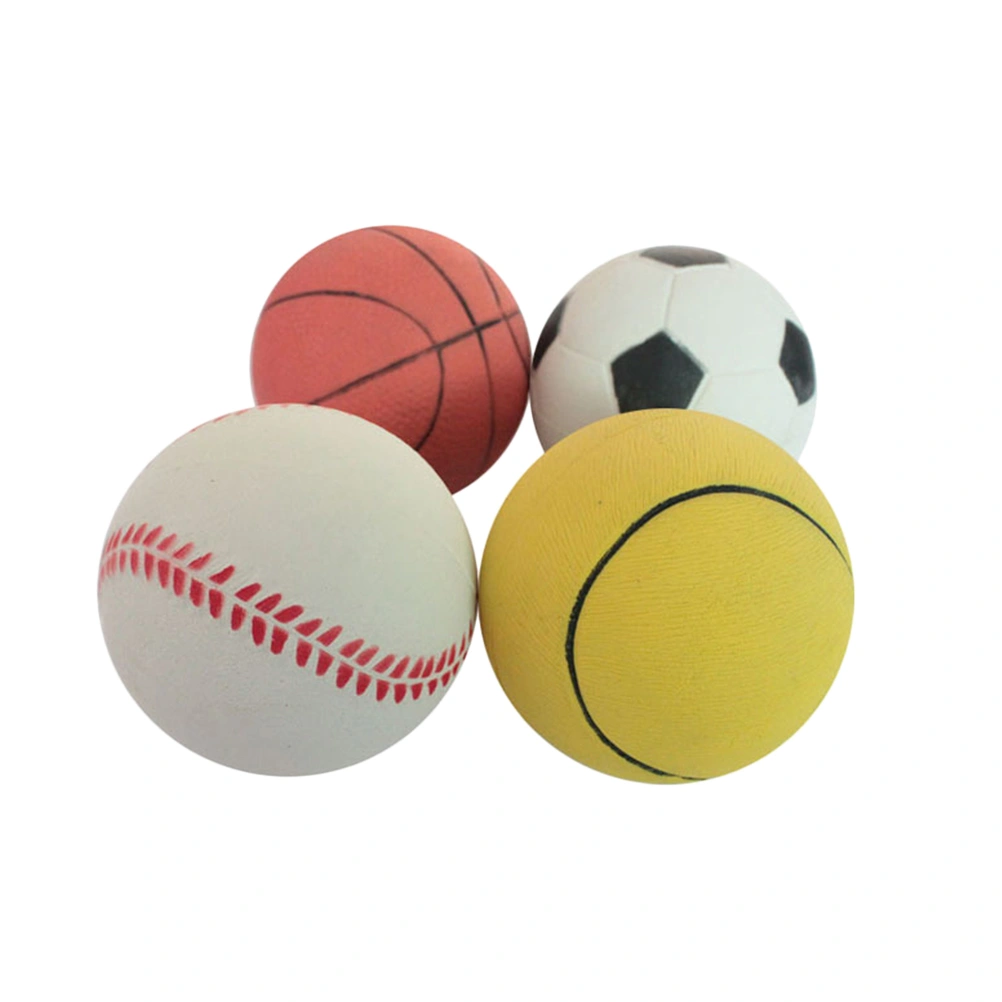 4pcs Durable Bounce Ball Pet Dog Toys Rubber Fetch Ball Training Interactive Dog Toy