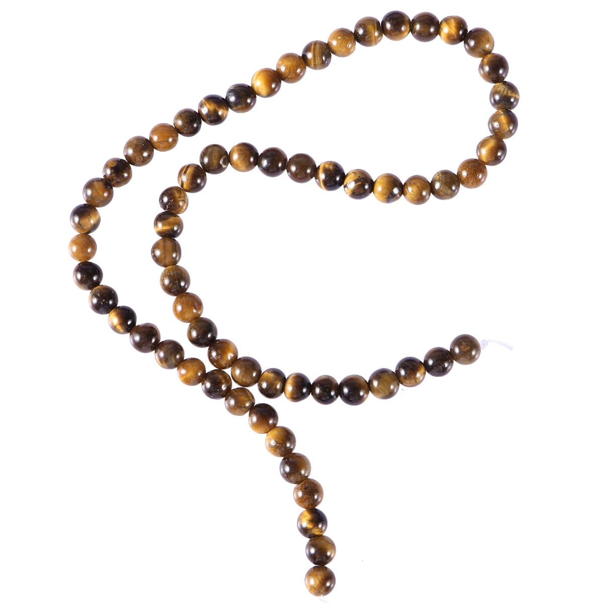 60PCS Natural Round AB Grade Tiger Eye Agate Loose Stone Beads Bulk For Jewelry Making