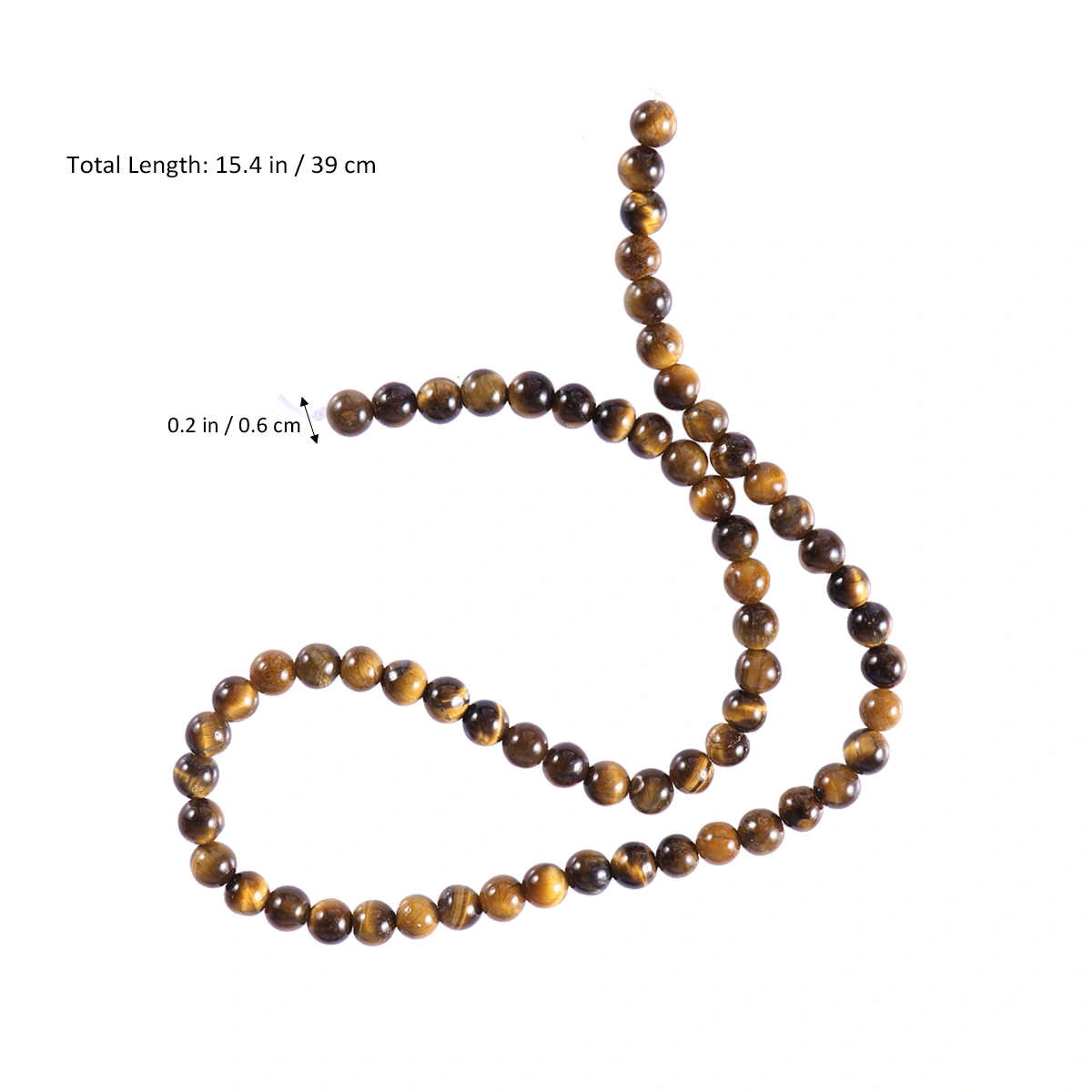 60PCS Natural Round AB Grade Tiger Eye Agate Loose Stone Beads Bulk For Jewelry Making