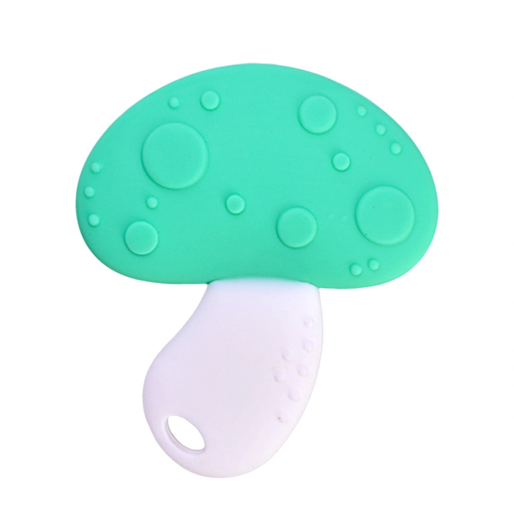 1pc Baby Teether Toys Realistic Looking Mushroom for Infant Toddler Teething Toy Molar Stick for Kids Chewable(Green)