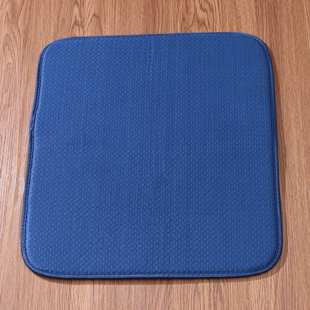 Dish Tableware Drying Mat Multipurpose Heat Resistant Absorbent Table Mat Rectangular Cup Coaster (Blue)