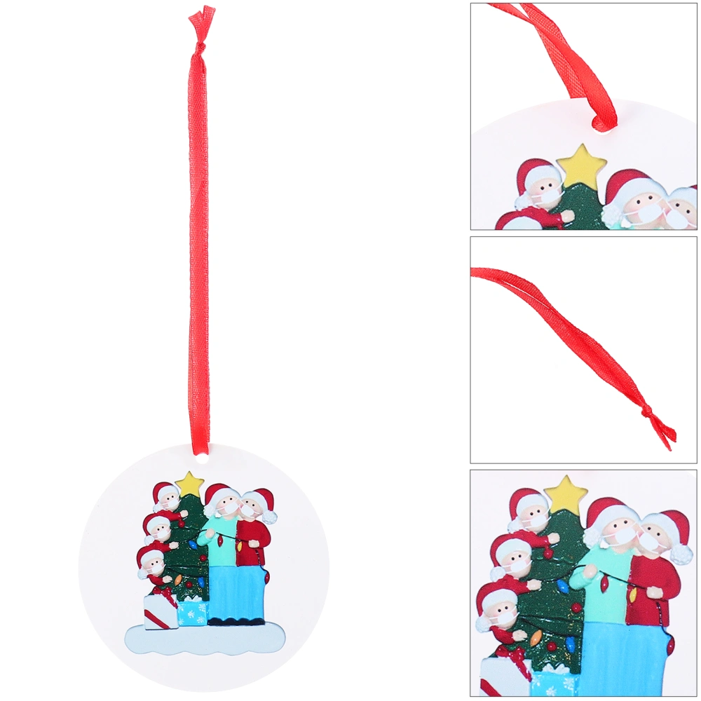 2Pcs Christmas Tree Pendant Decoration Hanging Survived Snowman with Face Cover