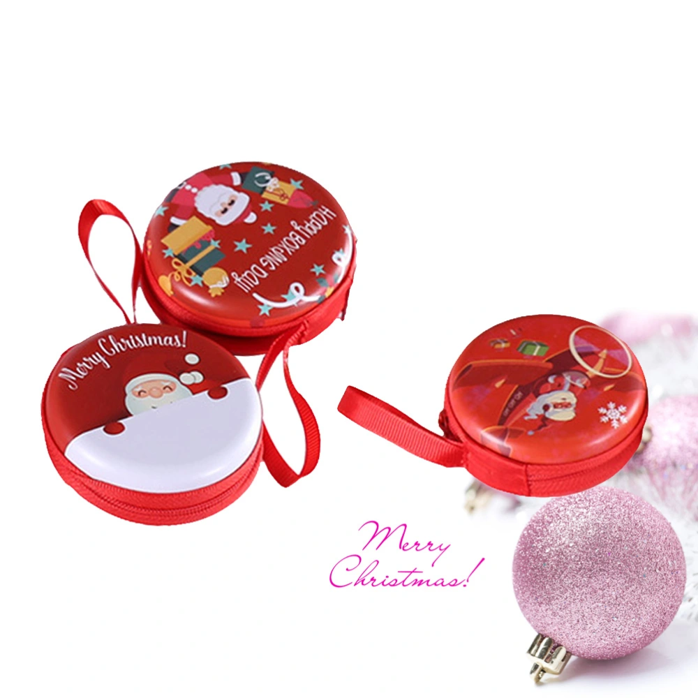 3pcs Christmas Coin Storage Box Creative Coins Collection Case Xmas Theme Pattern Coin Container for Kids Children (Random Style)