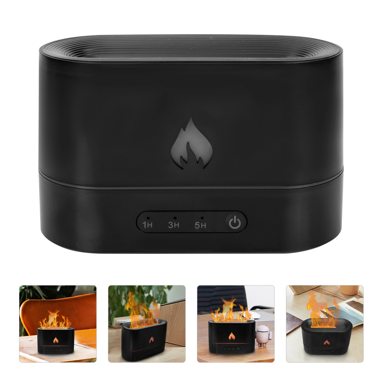 Essential Oil Diffuser Flame Humidifier Aromatherapy Diffuser Noiseless Humidifier